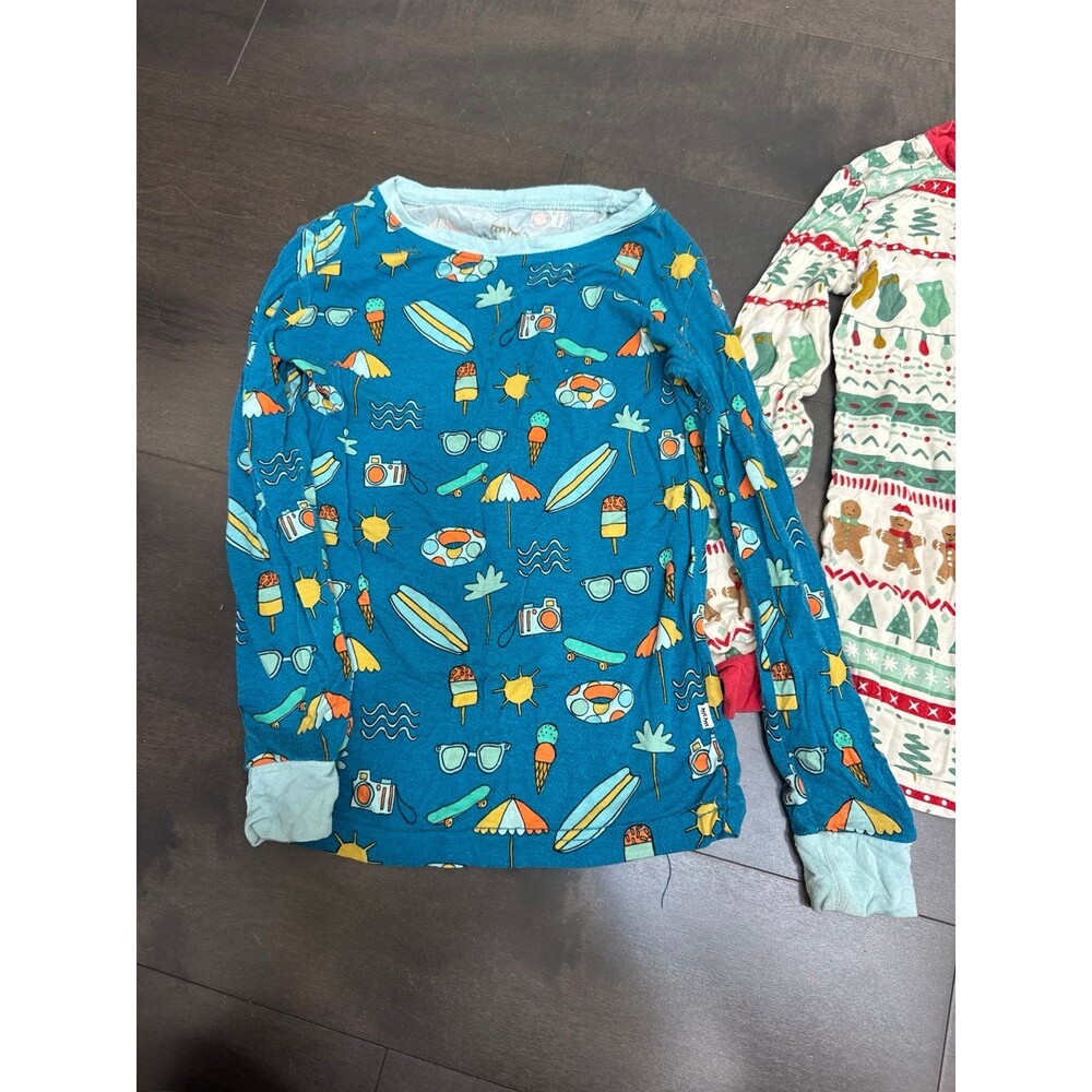 Little Sleepies Surf's Up and Fair Isle Christmas Top Set 5/6 - Picture 2 of 5